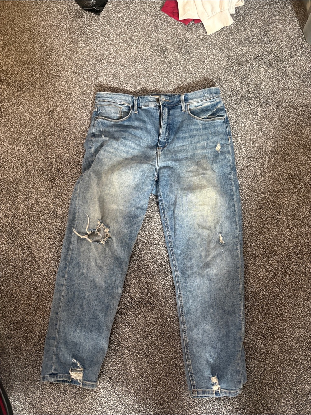 Whetherly Light Blue Distressed Boyfriend Jeans